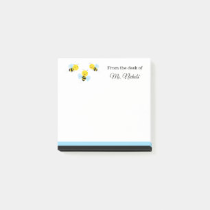 Cute Bees Classroom Poster Post-It® Notes, 3" x 3" Post-it Notes