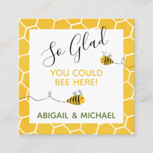 Cute Bees Honeycomb Thank You Bumblebee Favour Tag