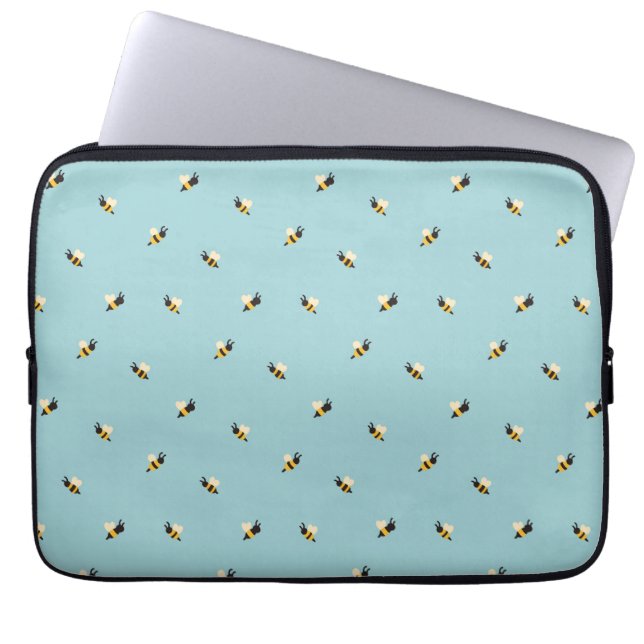  cute bees laptop sleeve (Front)