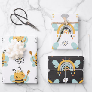 Cute Bees patten  wrapping paper