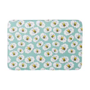 Cute Bees Pattern bath mats