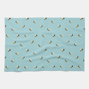 cute bees tea towel