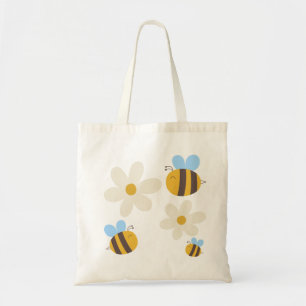 Cute Bees with a white Flowers Tote-Bag Tote Bag