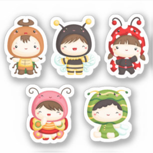 Cute Beetles and Bug Kids