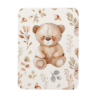Cute Beige Baby Bear Magnet