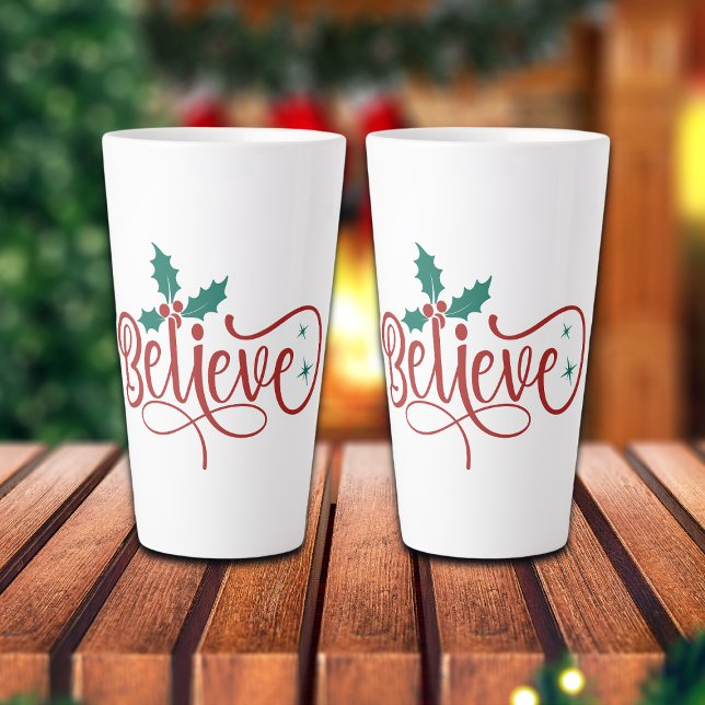 Cute 'Believe' Christmas Latte Mug (Creator Uploaded)