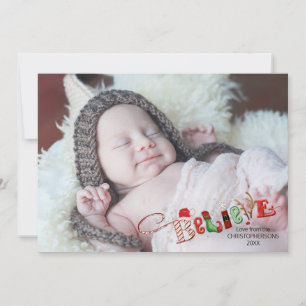 Cute BELIEVE Christmas Spirit One Photo