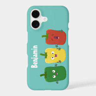 Cute bell pepper capsicum trio singing cartoon