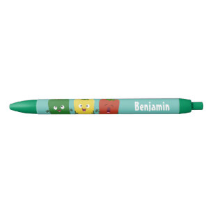 Cute bell pepper capsicum trio singing cartoon  black ink pen