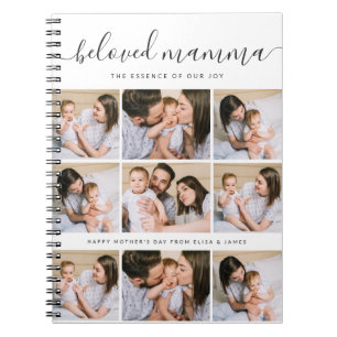 Cute Beloved Mamma Mom Mothers Day Photo Collage Notebook