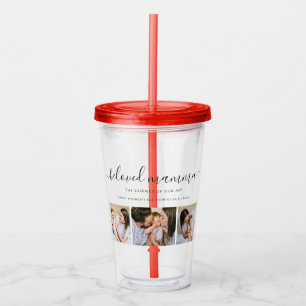 Cute Beloved Mamma Mum Mothers Day Photo Collage Acrylic Tumbler