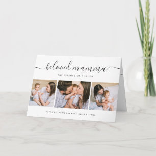 Cute Beloved Mamma Mum Mothers Day Photo Collage Card