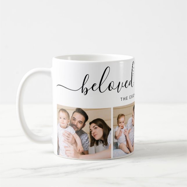 Cute Beloved Mamma Mum Mothers Day Photo Collage Coffee Mug (Left)