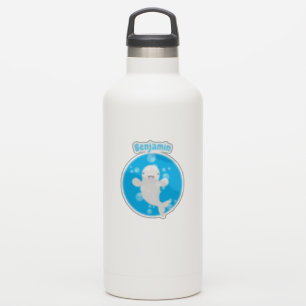 Cute beluga whale bubbles cartoon illustration