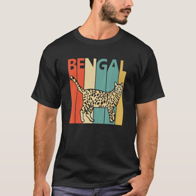 Cute Bengal Cat T-Shirt (Front)