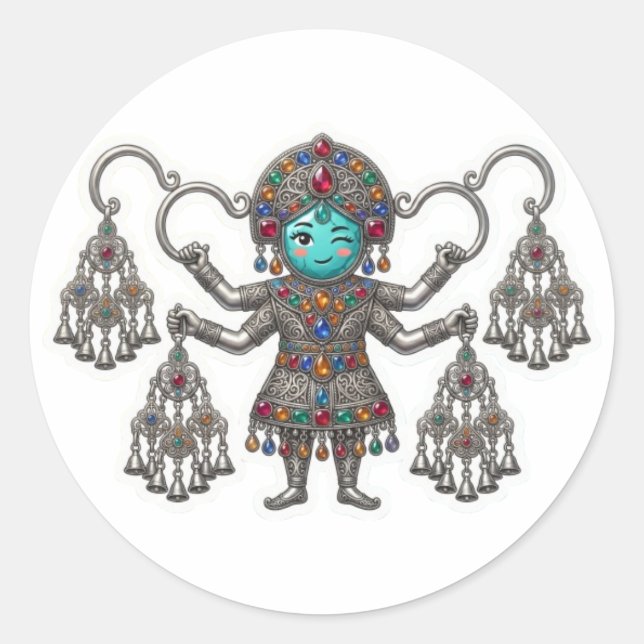 Cute Berber Amazigh Fibula Khalla Kawaii Sticker (Front)