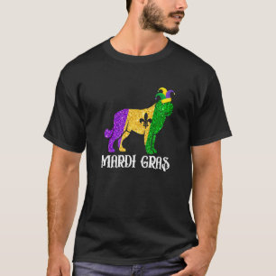 Cute Bernard Dog Lover Mardi Gras Party Jester Mas T-Shirt