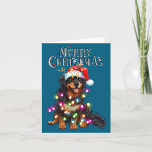 Cute Bernese Mountain Christmas Lights Xmas Dog Lo Card
