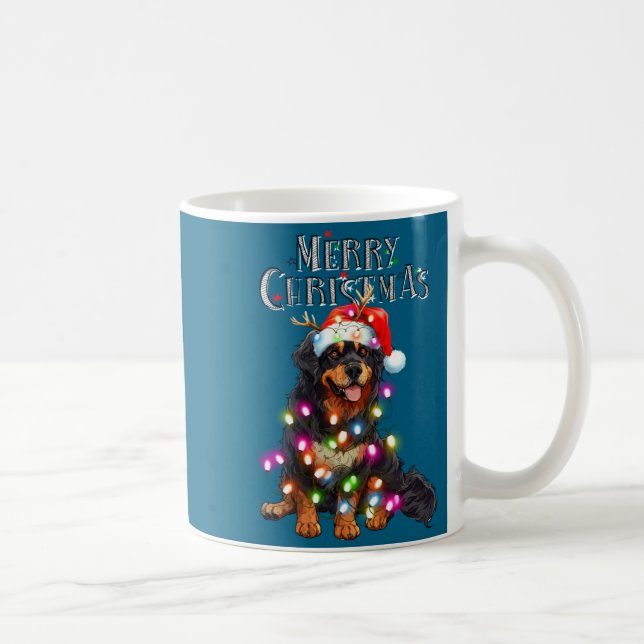 Cute Bernese Mountain Christmas Lights Xmas Dog Lo Coffee Mug (Right)