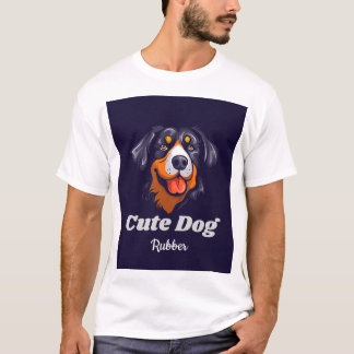 Cute Bernese Mountain Dog Illustration - "Cute Dog T-Shirt
