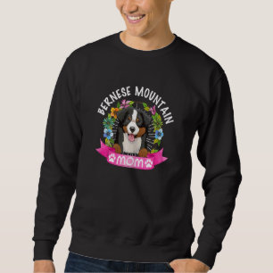 Cute Bernese Mountain Dog Mum Flower Puppy Dogs Sweatshirt
