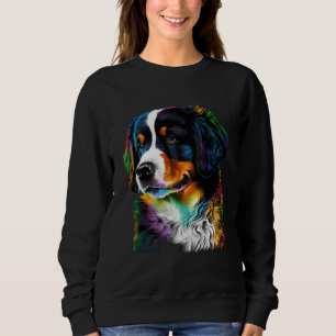 Cute Bernese Mountain Dog Puppy  Unique Artistic Sweatshirt