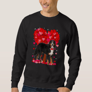 Cute Bernese Mountain Dog Valentines Day Heart Pup Sweatshirt