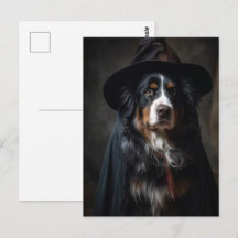 Cute Bernese Mountain Dog Witch