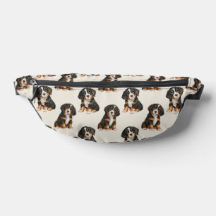 Cute Bernese Mountain Puppy Dog Pattern Bum Bags