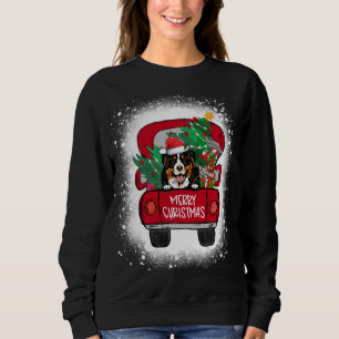 Cute Bernese Mountain Red Truck Merry Christmas Bl Sweatshirt