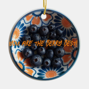 Cute Berry Best Ceramic Ornament