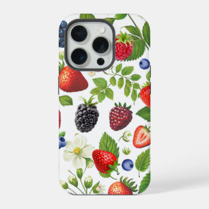 Cute Berry Collage Phone Case - Strawberry, Blackb