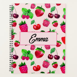 Cute Berry Fruit Custom Name  Planner