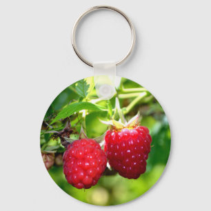 Cute berry photo Raspberries blackberries fruit Key Ring