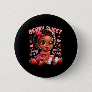 Cute Berry Sweet Baby On The Way Cute Pregnancy Co 6 Cm Round Badge
