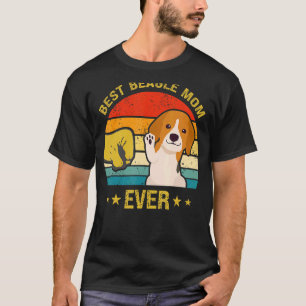 Cute Best Beagle Mum Ever Retro Vintage Puppy T-Shirt