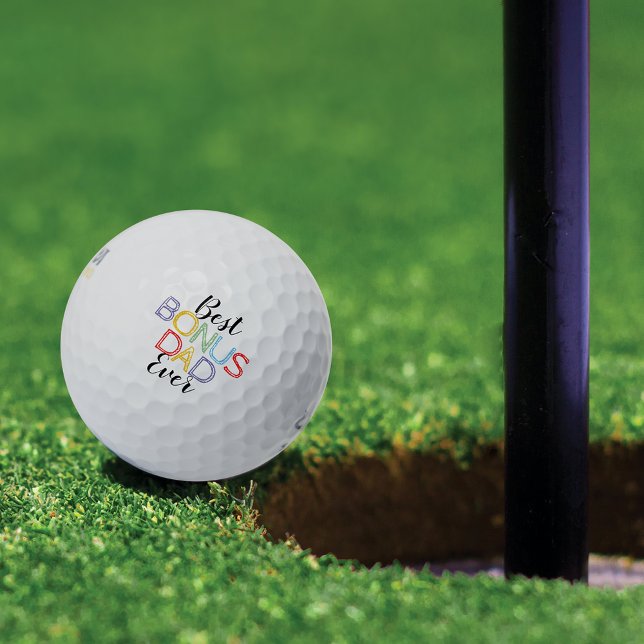 Cute Best Bonus Dad Ever Golf Balls (Creator Uploaded)