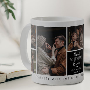 Cute Best 'Boyfriend' Ever 7 Photo Collage  Coffee Mug