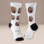 Cute Best Boyfriend Photo Heart Socks<br><div class="desc">Unique and modern white photo socks for the best boyfriend. Personalise the socks with your photo and name and gift them with all your love in his birthday,  anniversary or Valentine's Day. Illustrated and designed by Patricia Alvarez.</div>