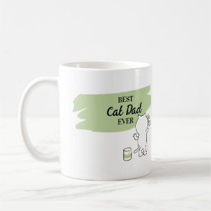 Cute Best Cat Dad Ever Men's Coffee Mug
