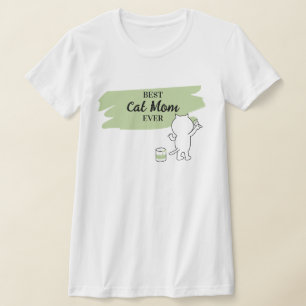 Cute Best Cat Mum Ever Womens Top T-Shirt