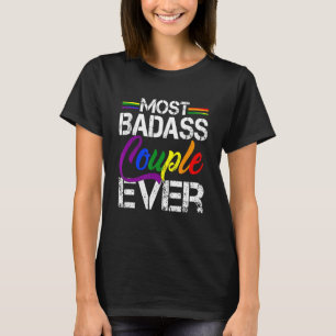 Cute Best Couple Rainbow Gay Lesbian Lgbt Pride Mo T-Shirt
