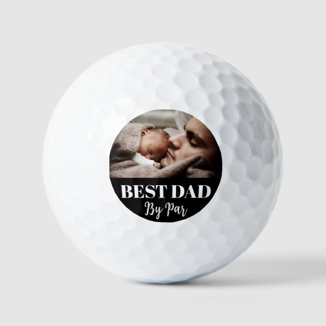 CUTE! 🏌️ Best Dad by Par Golf Ball  (Front)