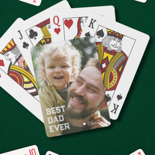 Cute Best Dad Ever Playing Cards