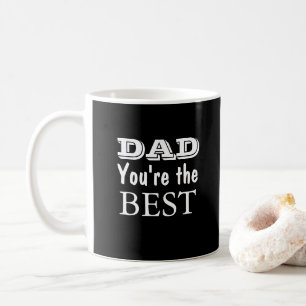 Cute Best Dad Father's Day Black and White Simple Coffee Mug