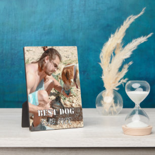 CUTE! 🐕Best Dog Dad Ever Custom Photo Plaque
