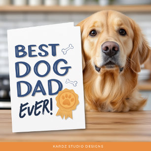 Cute Best Dog Dad Ever Fathers Day Card