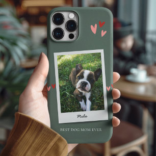 Cute Best Dog Mum Dog Photo Sage Green iPhone 16 Pro Case