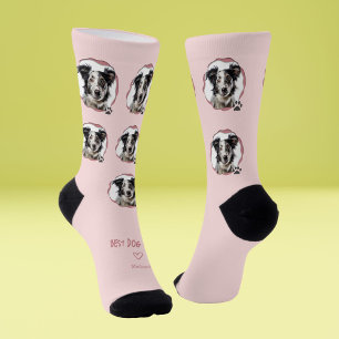 Cute Best Dog Mum Photo Socks