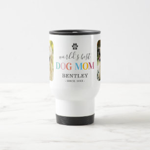 Cute Best Dog Mum Photo Travel Mug